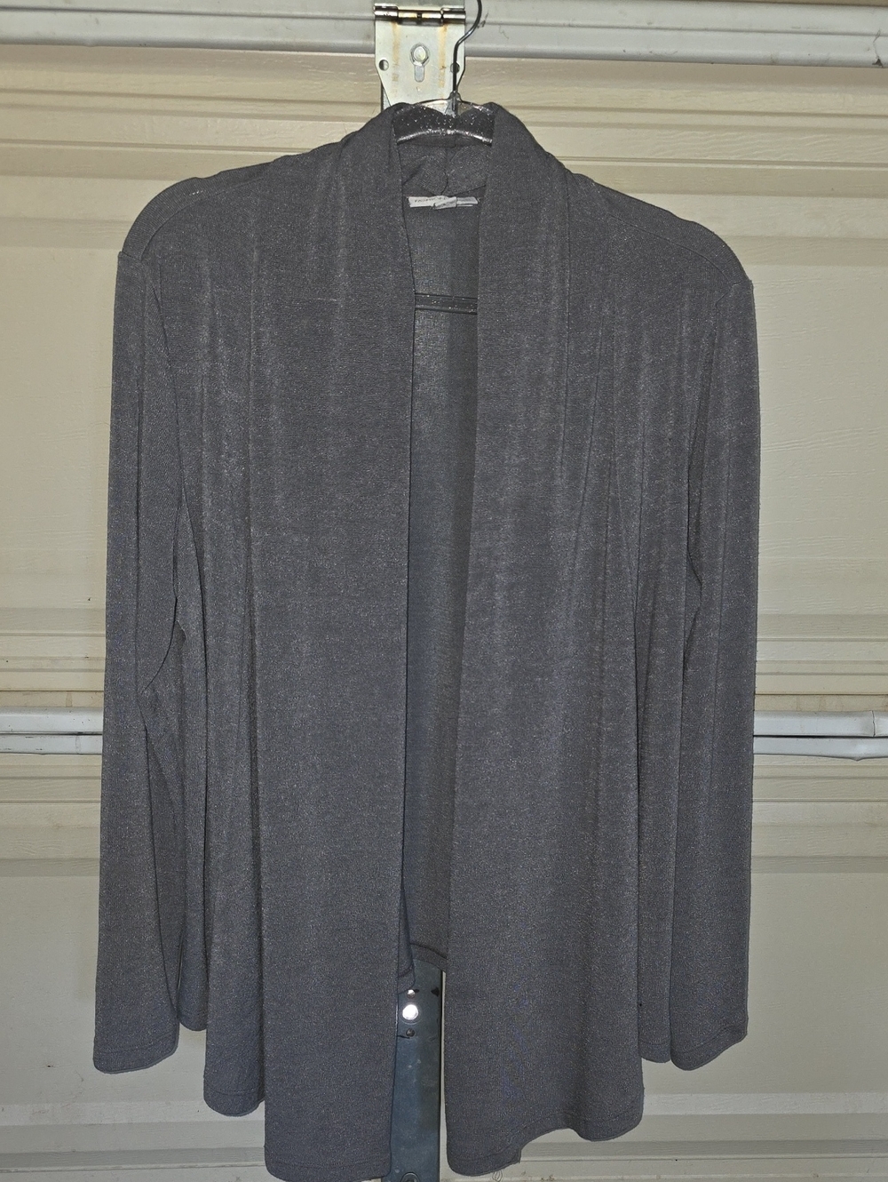Fashion Bug Charcoal Gray Open-Front Women's Cardigan